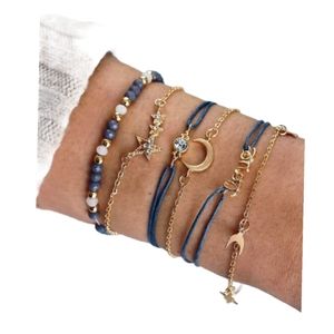 Star and Moon Bracelet Set
